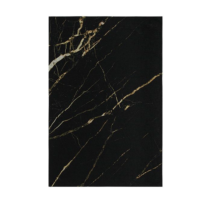 TAPPETO STUOIA SICILY MARBRE BLACK/GOLD